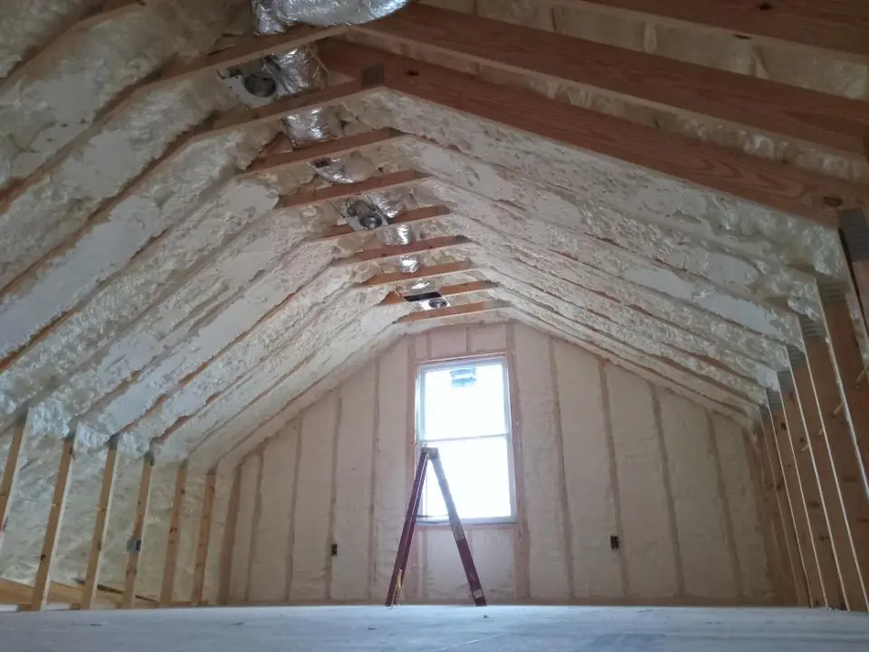 Spray foam roofing application for Crawl Space Insulation project in Bellwood
